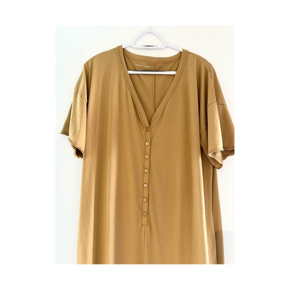 Paper Label Tan Button-Down Jumpsuit - Picture 2 of 4